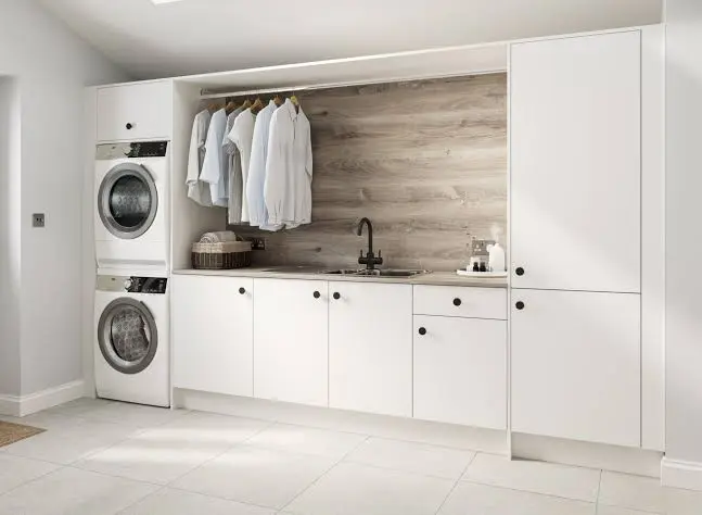 Clearing and prepping the laundry room
