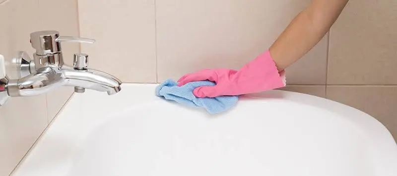 Sparkling clean shower glass door and drain